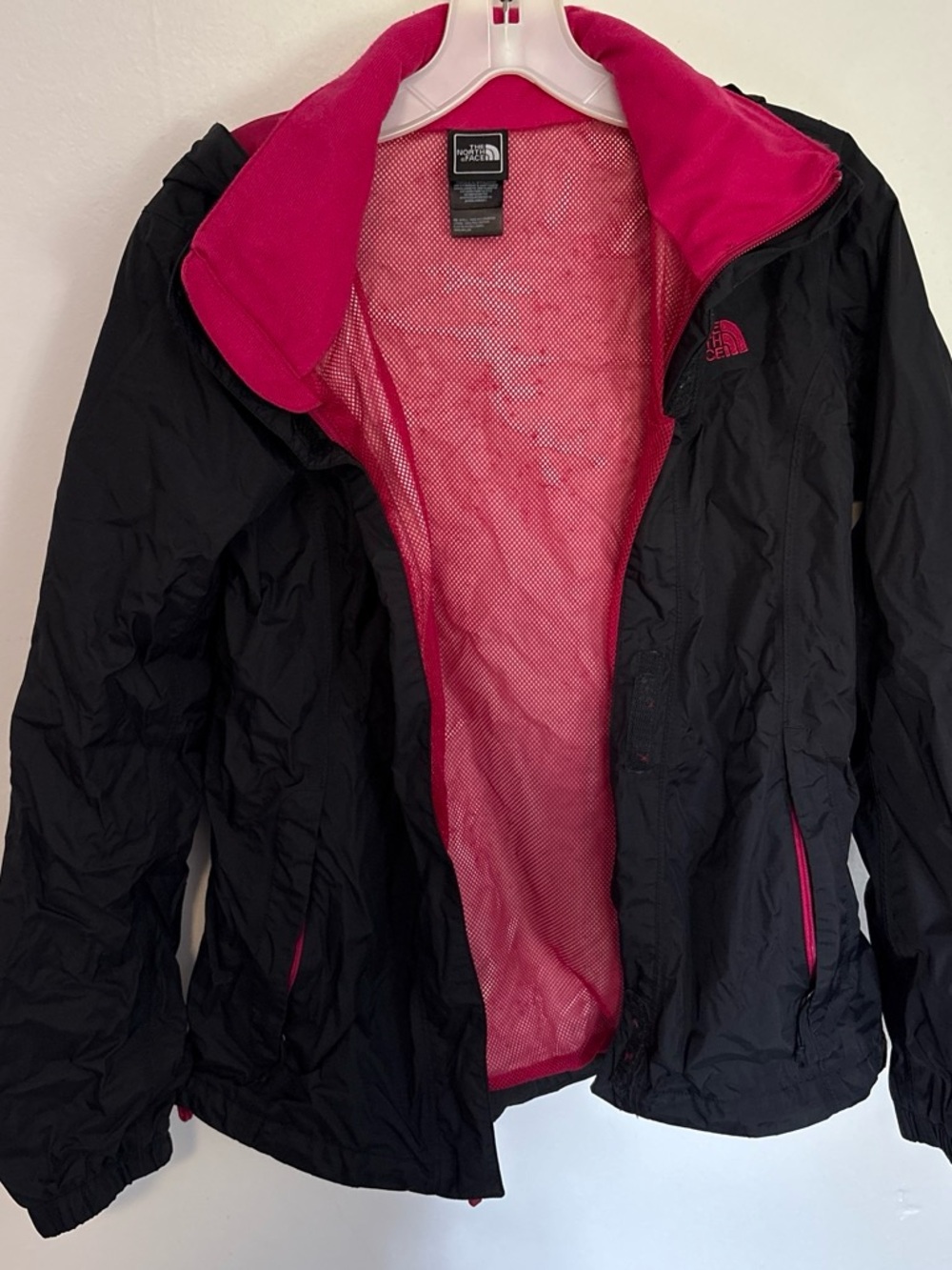 The North Face Black Shell Jacket with Pink Lining